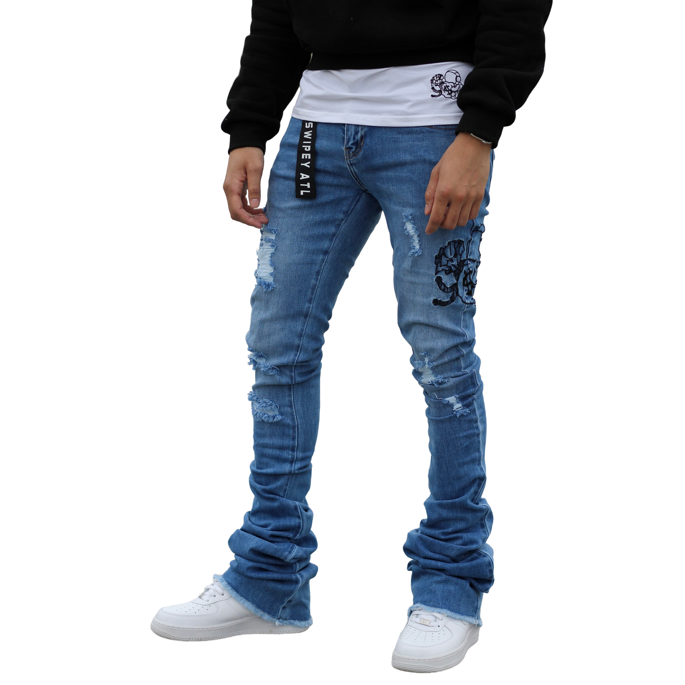 Dark Blue Swipey Denim