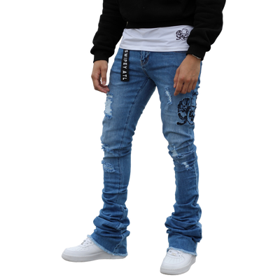 Dark Blue Swipey Denim