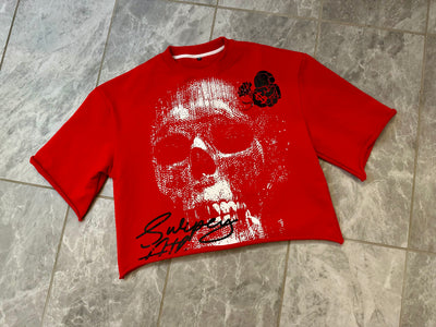Red Dead Space Cropped Tee