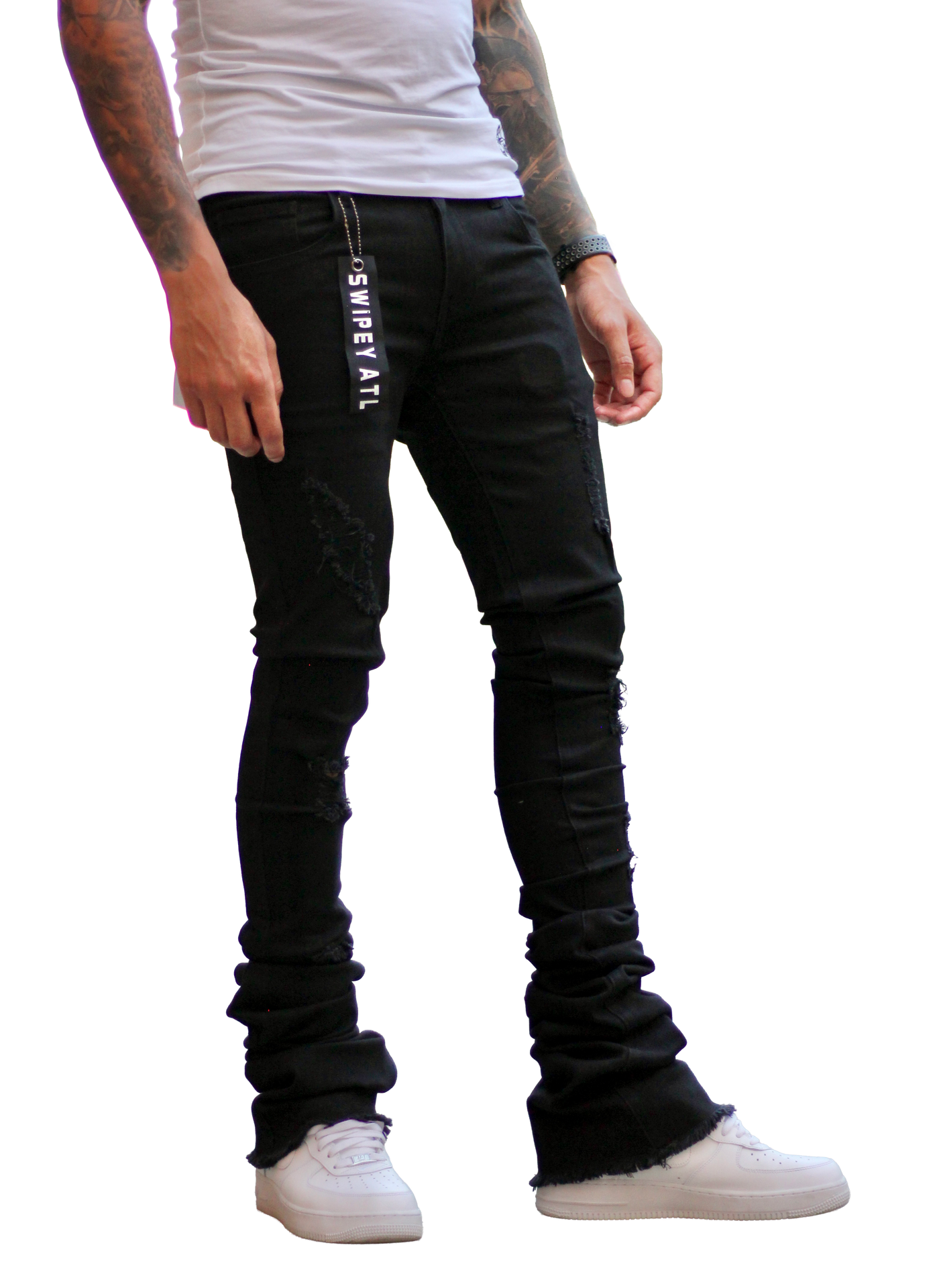 Black Swipey Denim