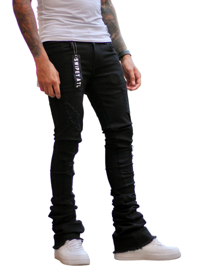 Black Swipey Denim