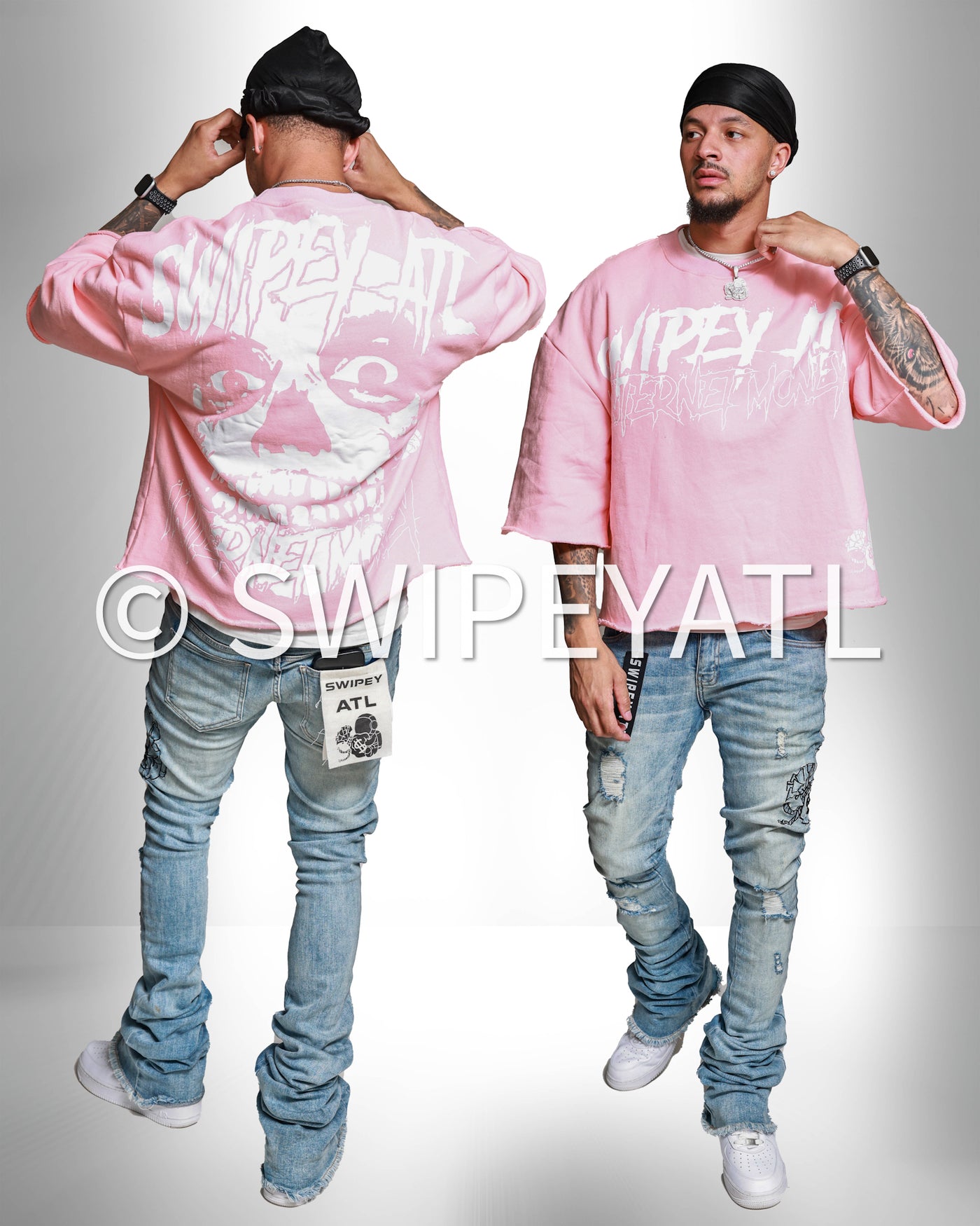 Pink Internet Money Cropped Tee