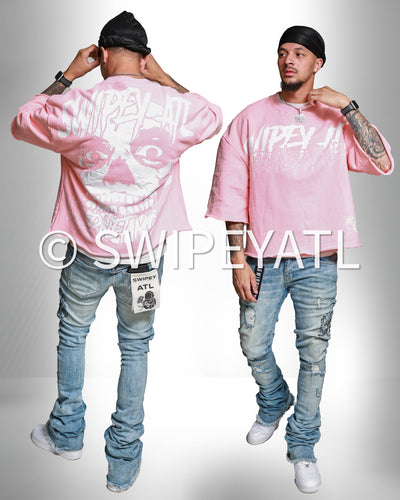 Pink Internet Money Cropped Tee