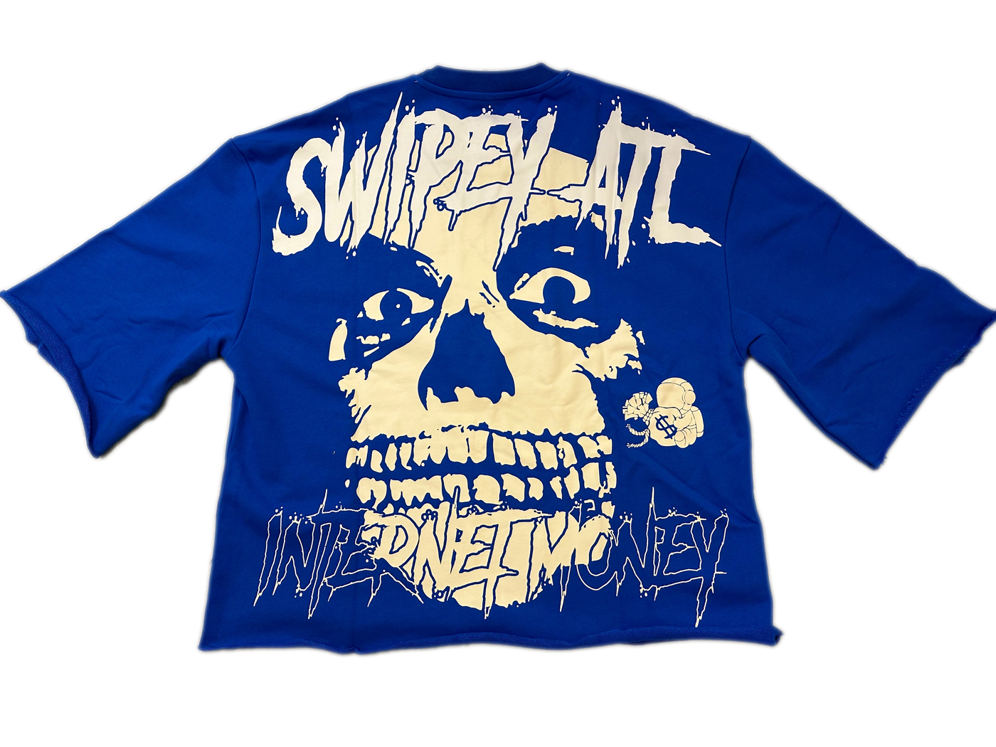 Royal Blue Internet Money Cropped Tee