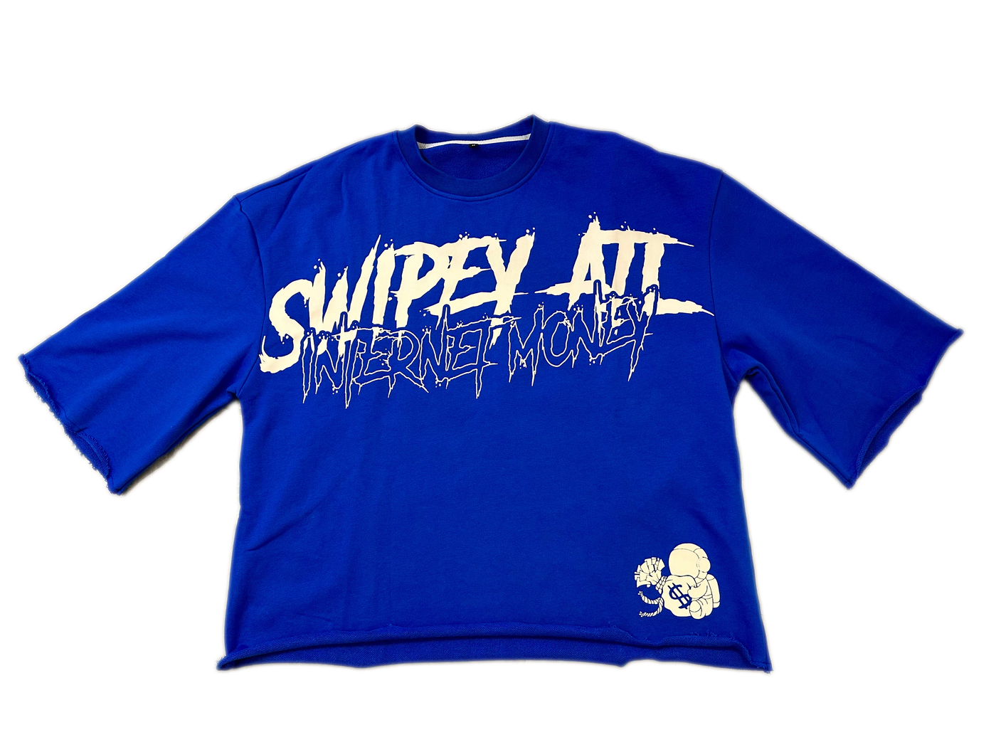 Royal Blue Internet Money Cropped Tee