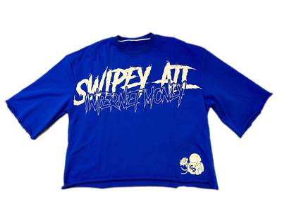 Royal Blue Internet Money Cropped Tee