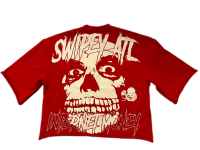 Red Internet Money Cropped Tee
