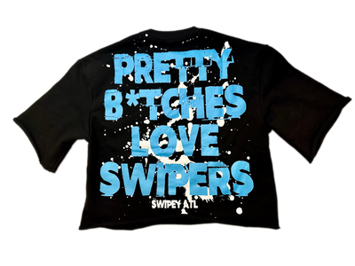 Blue PBLS Cropped Tee