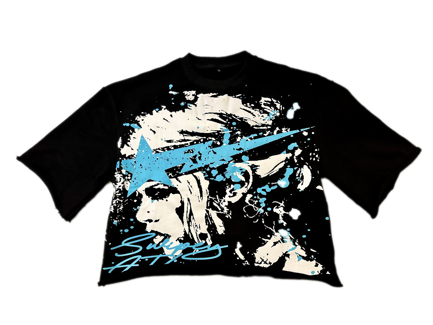 Blue PBLS Cropped Tee
