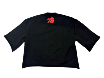 Black Dead Space Cropped Tee