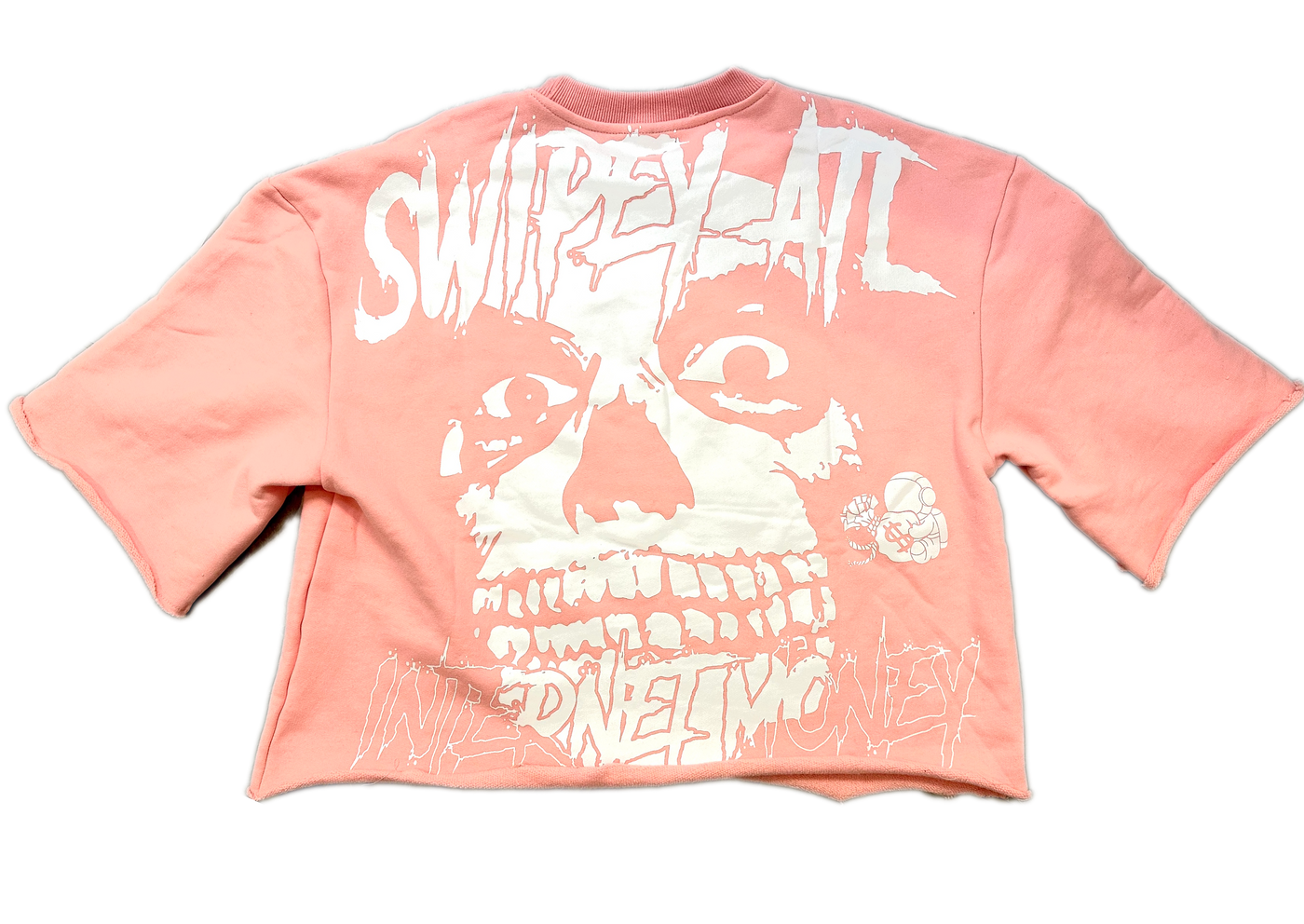 Pink Internet Money Cropped Tee