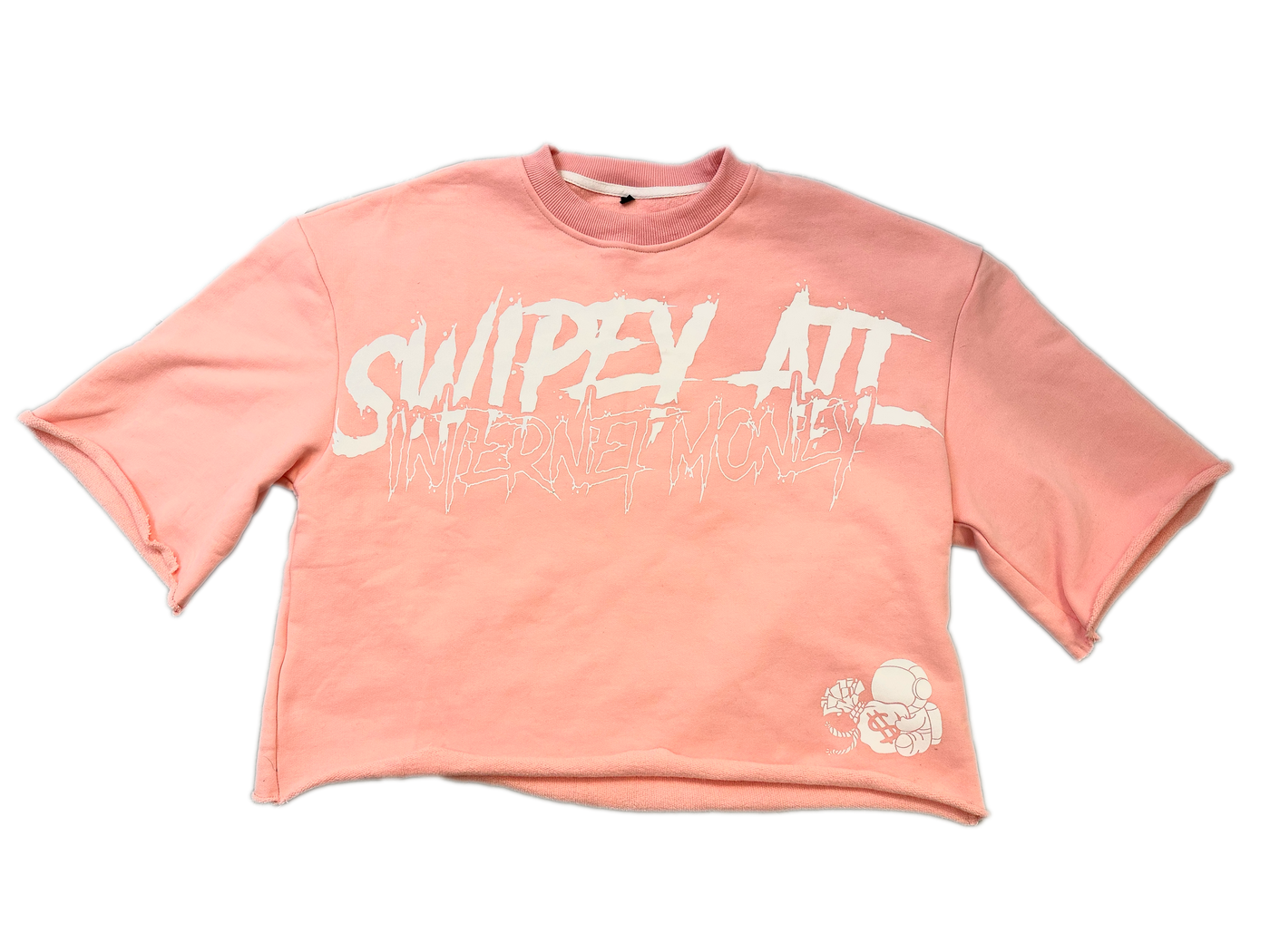 Pink Internet Money Cropped Tee