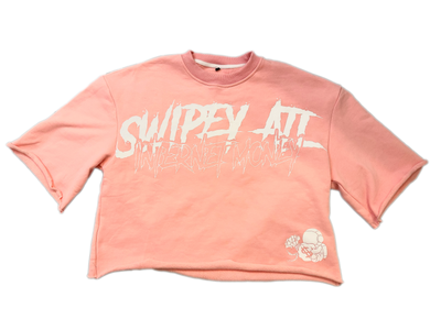 Pink Internet Money Cropped Tee