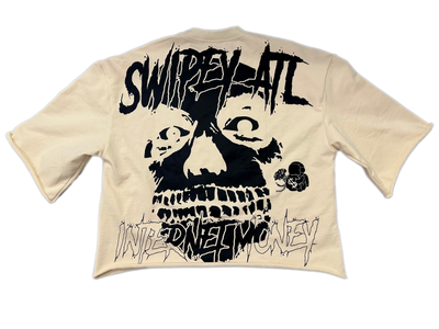Cream Internet Money Cropped Tee