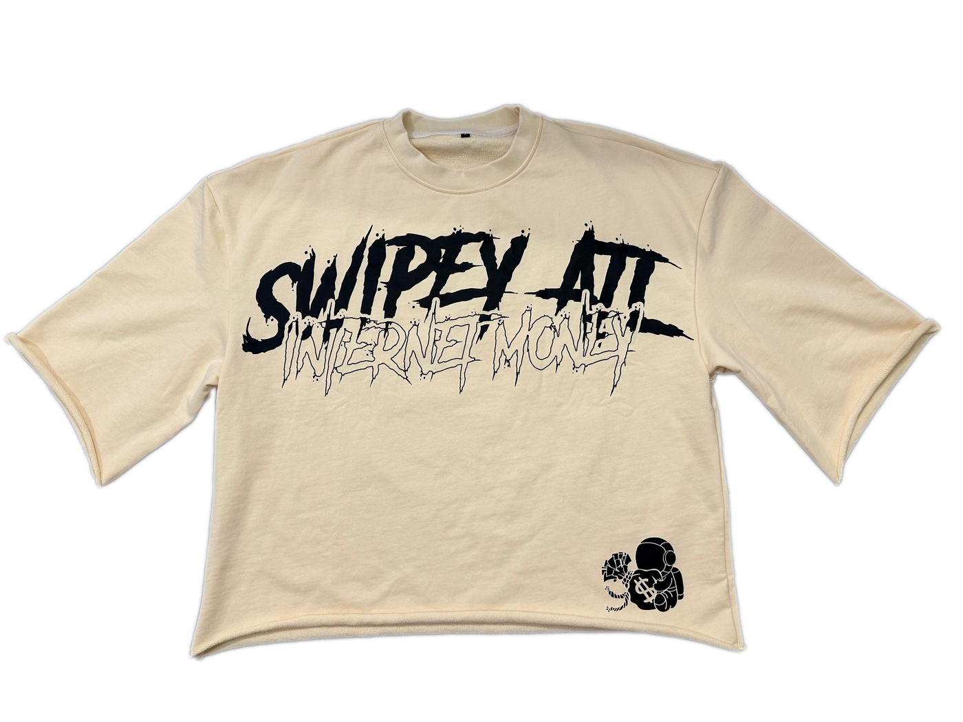 Cream Internet Money Cropped Tee