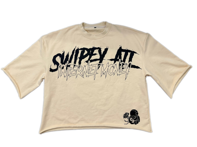 Cream Internet Money Cropped Tee