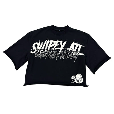 Black Internet Money Cropped Tee