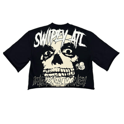 Black Internet Money Cropped Tee