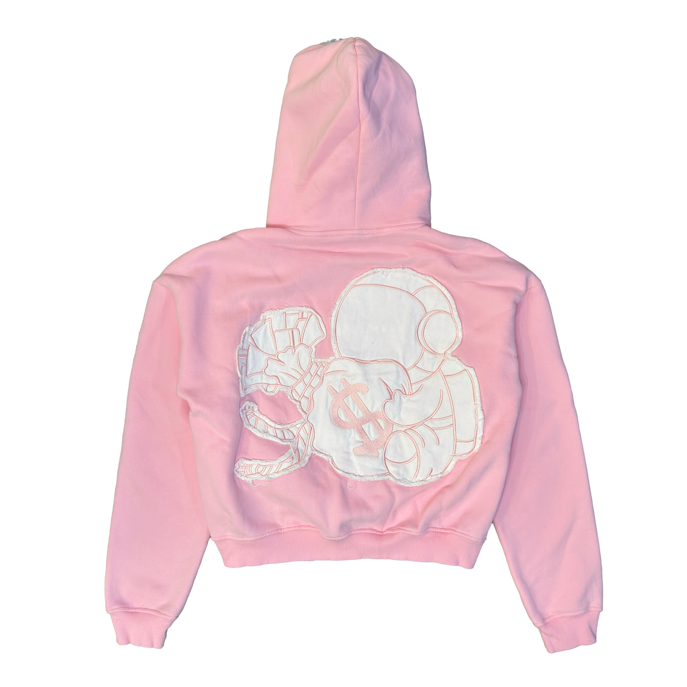 Pink Distressed Hoodie