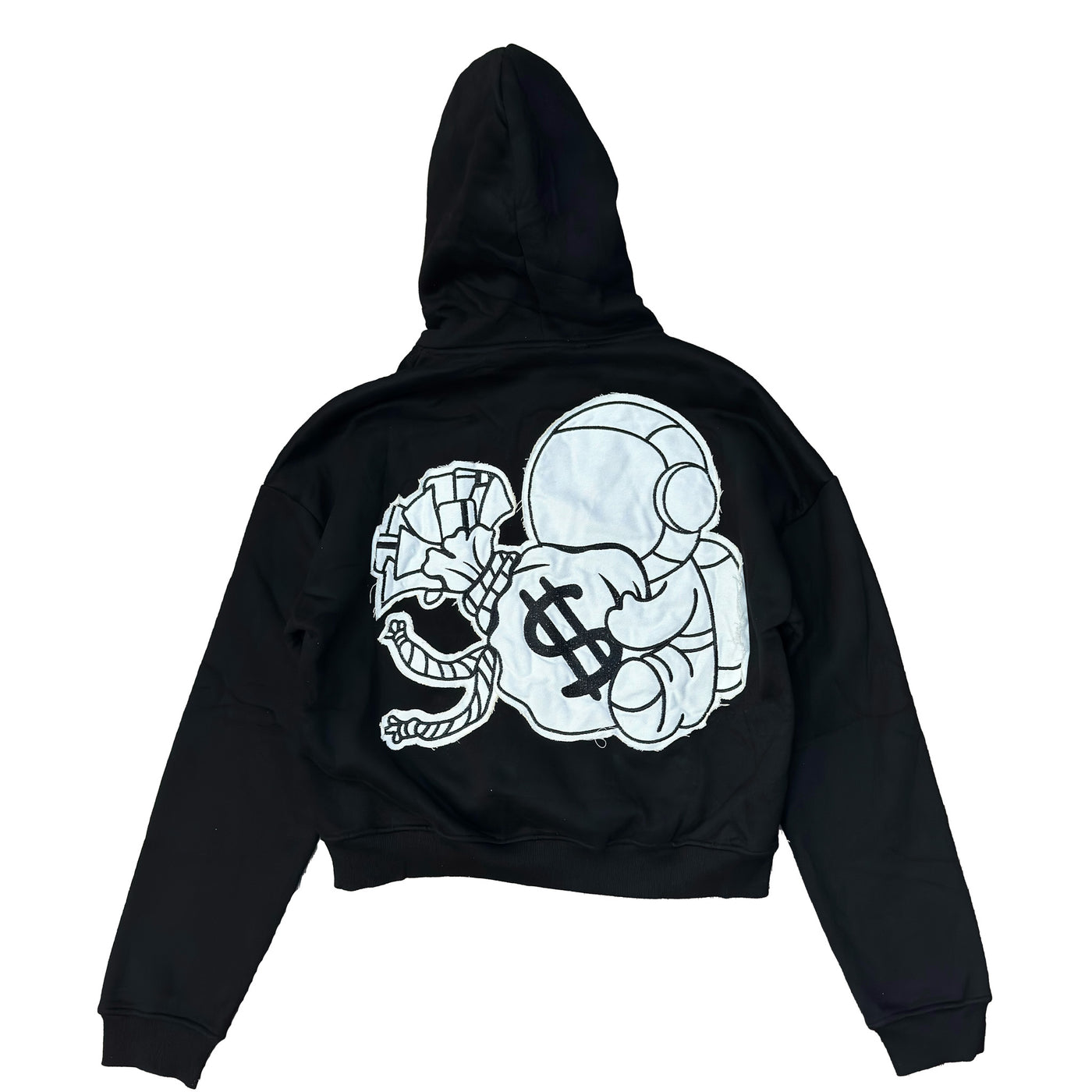 Black Distressed Hoodie