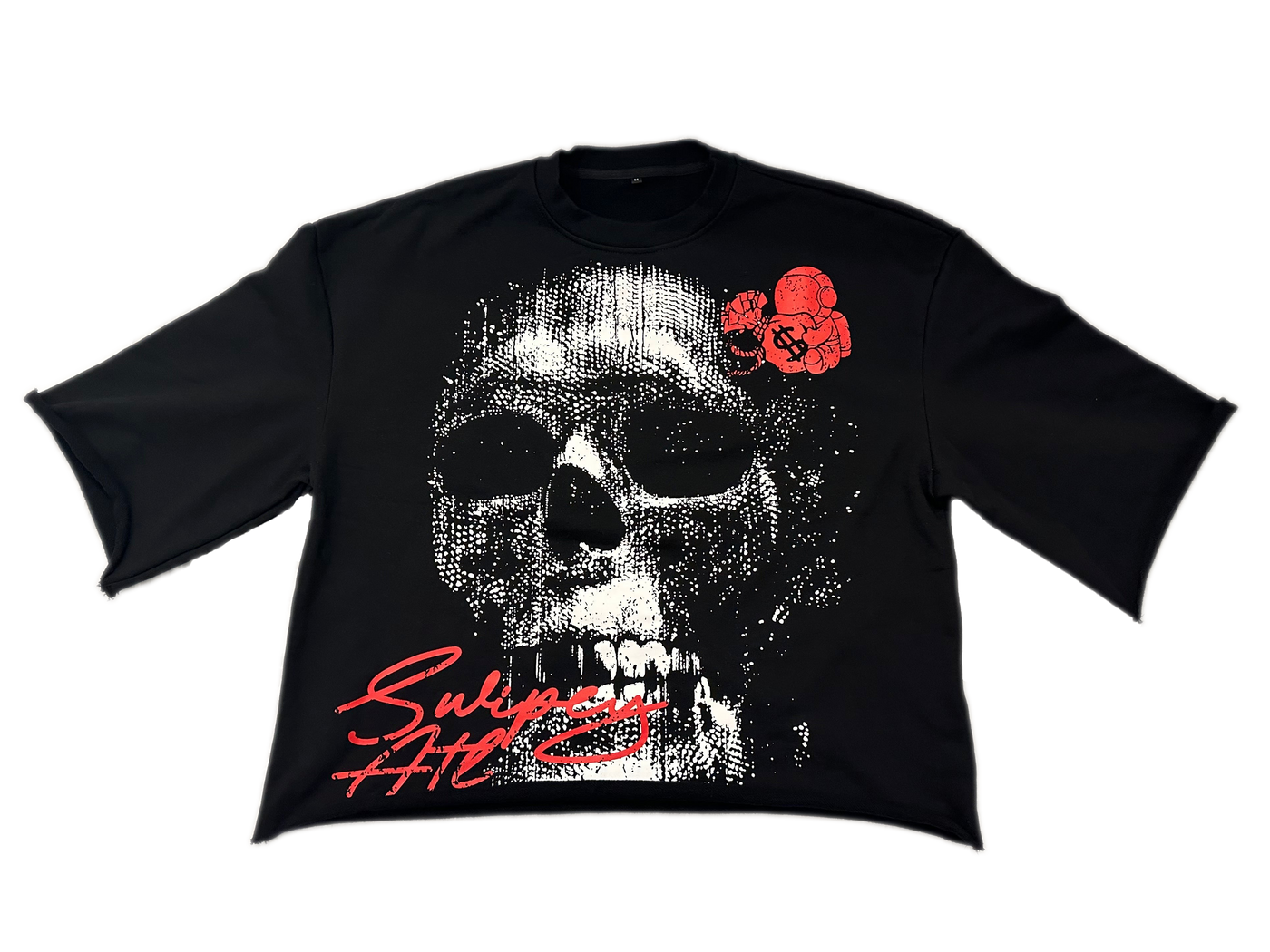 Black Dead Space Cropped Tee