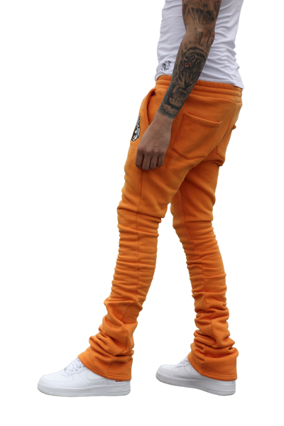 Super Stacked Orange Joggers
