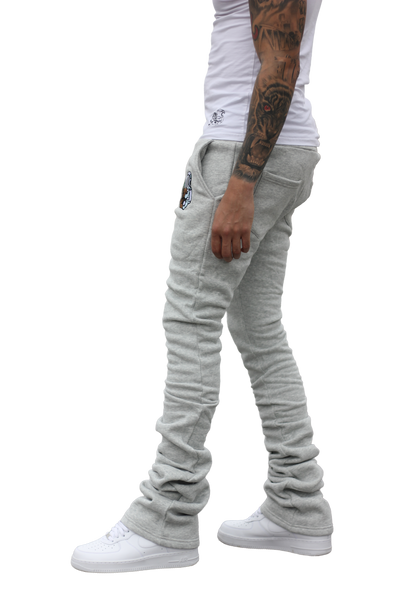 Super Stacked Grey Joggers