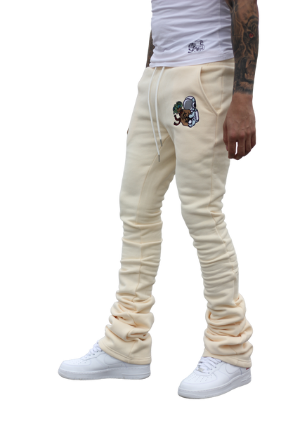 Super Stacked Cream Joggers
