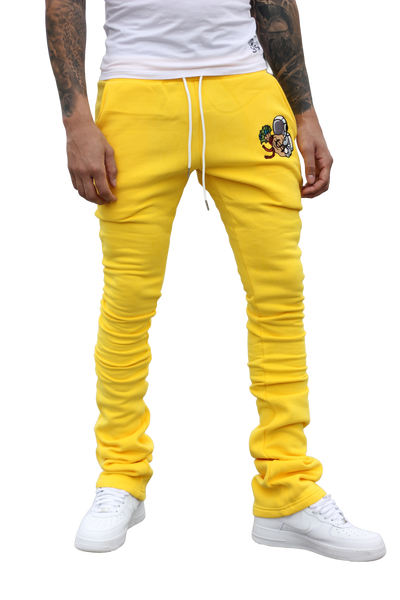 Super Stacked Yellow Joggers