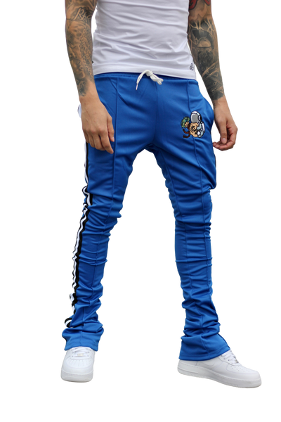 Royal Blue Stacked Track Pants