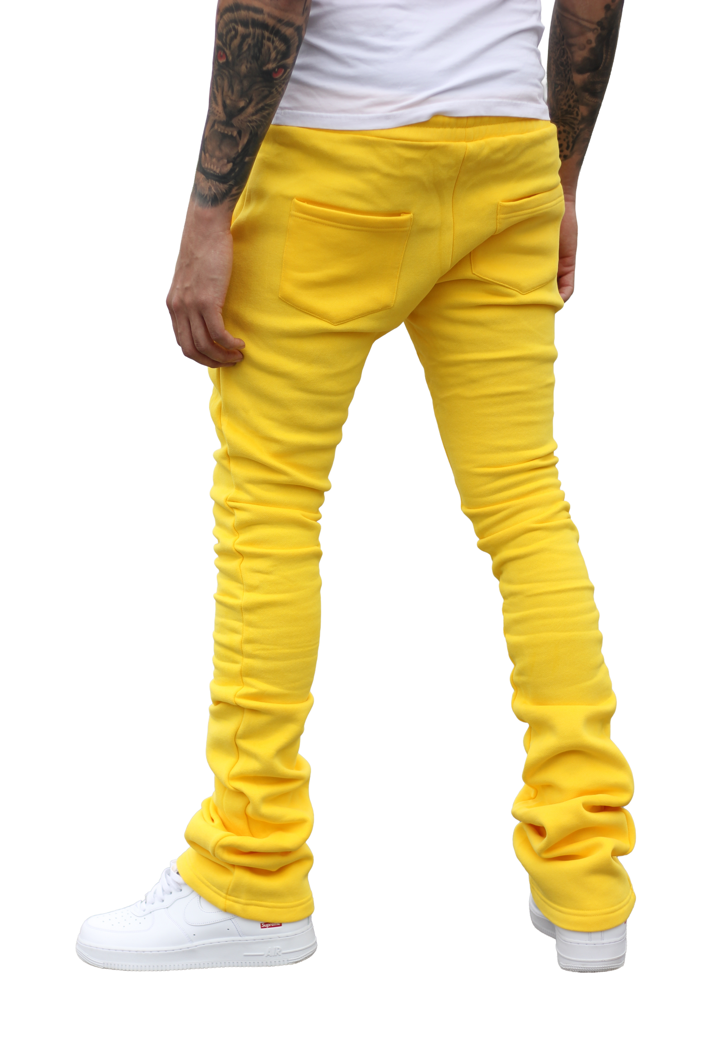 Super Stacked Yellow Joggers