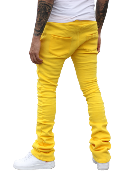 Super Stacked Yellow Joggers