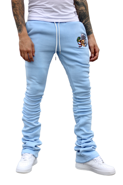 Super Stacked Baby Blue Joggers