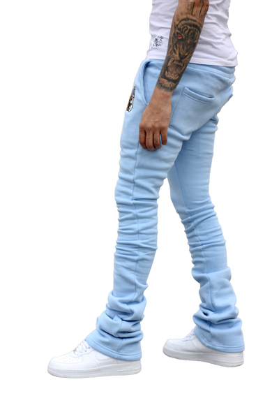 Super Stacked Baby Blue Joggers