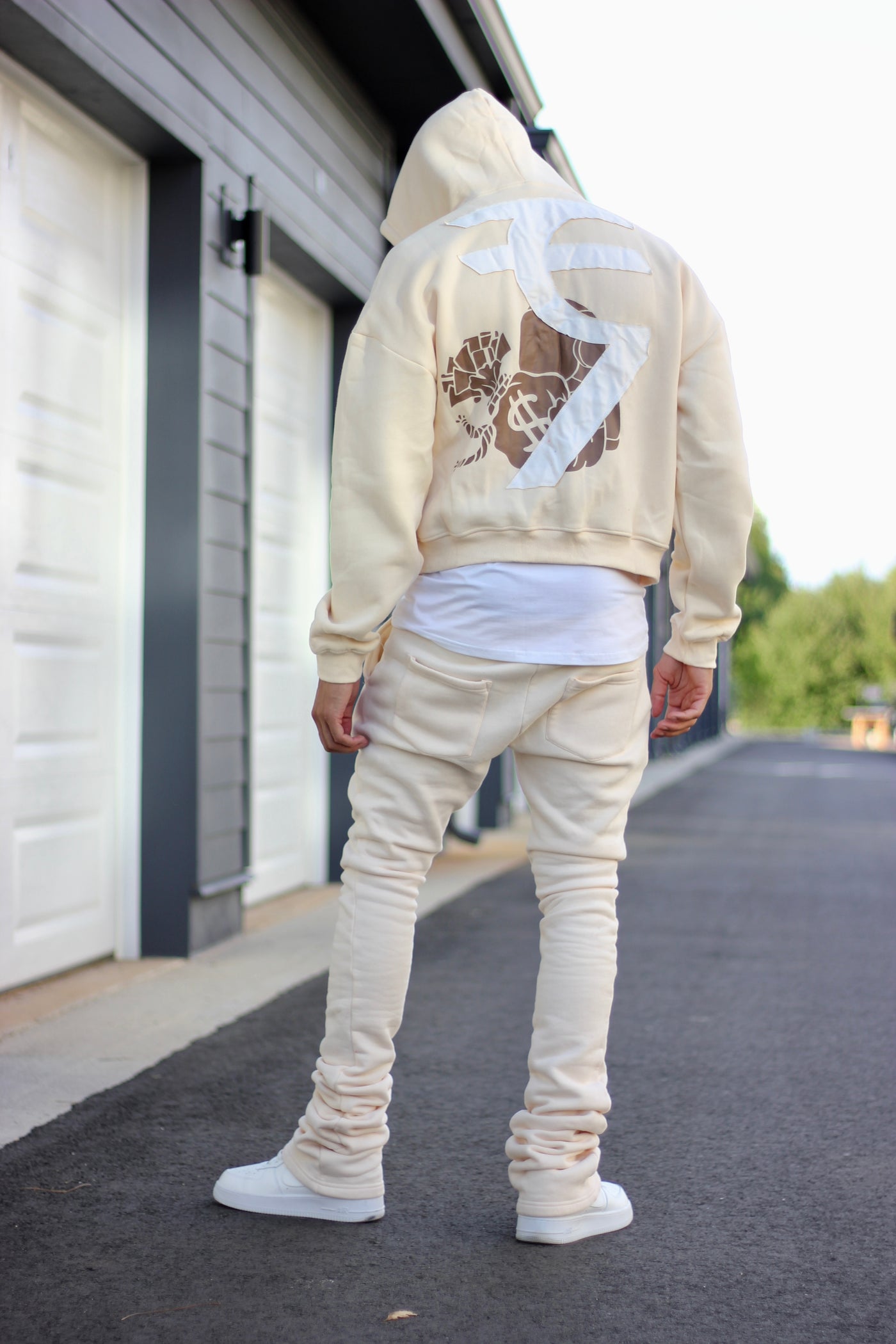 Cream Certified Swiper Cropped Hoodie