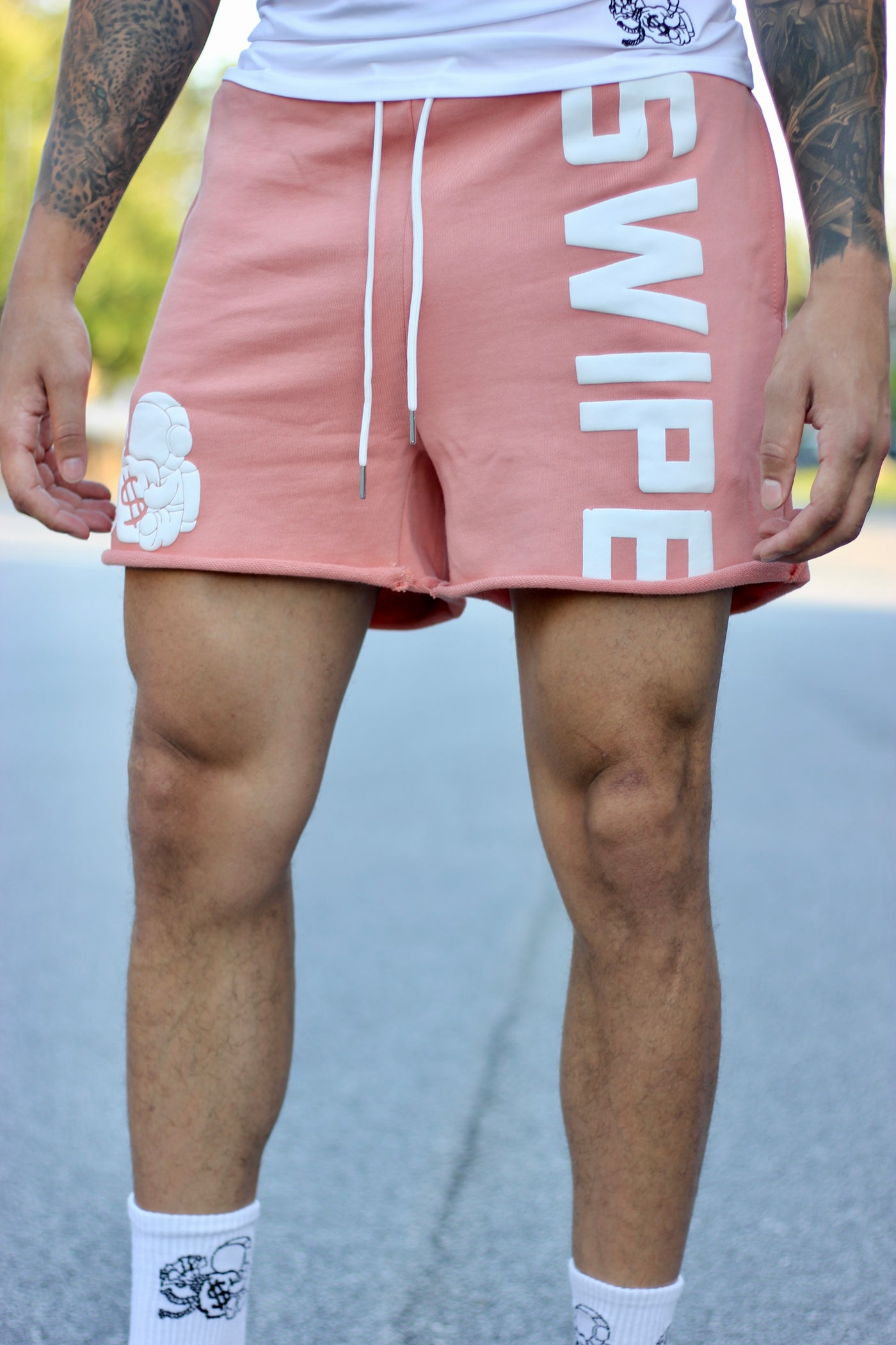 Peach Swipe Shorts