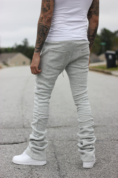 Super Stacked Grey Joggers