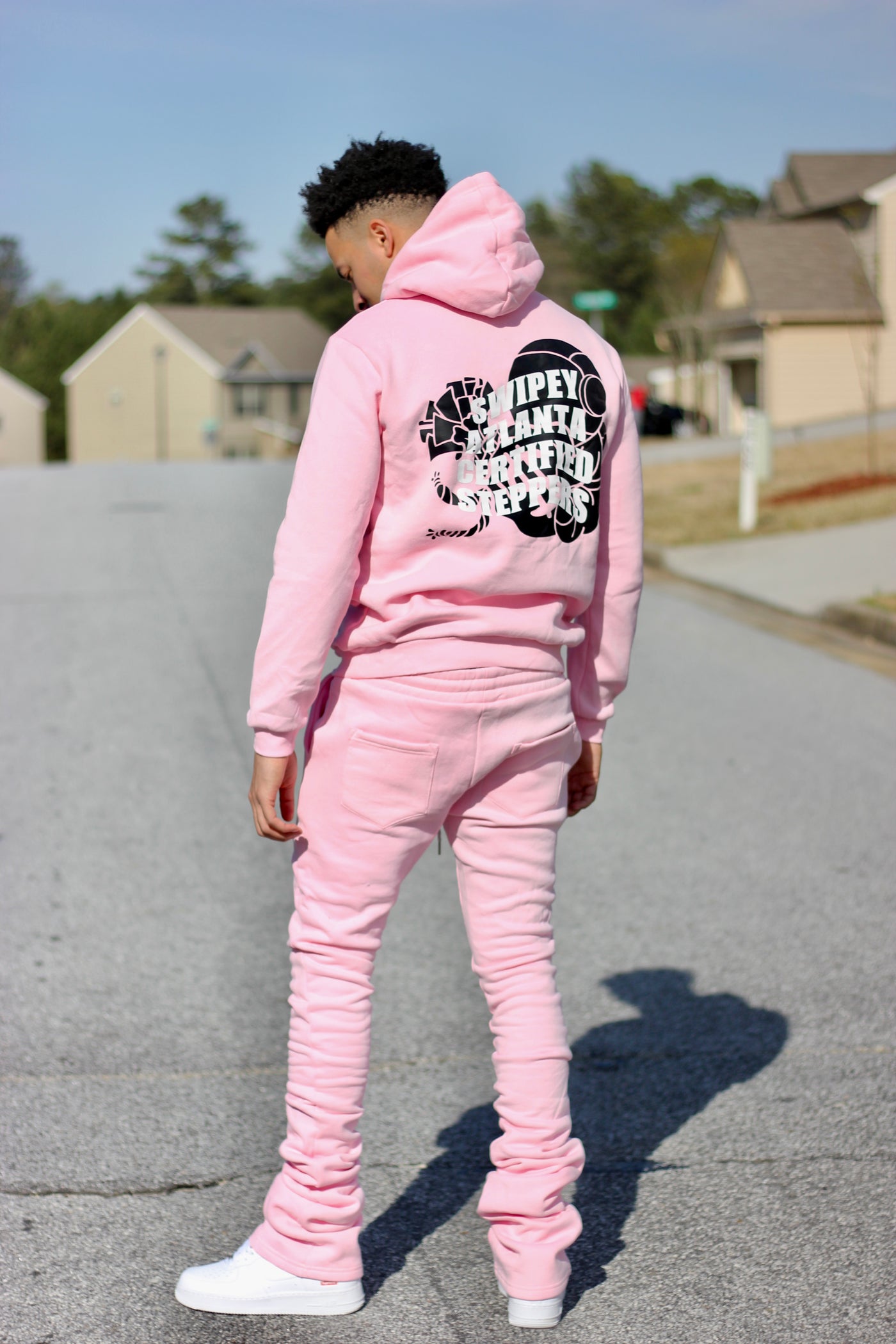 Pink Certified Steppers Stacked Jogger Set