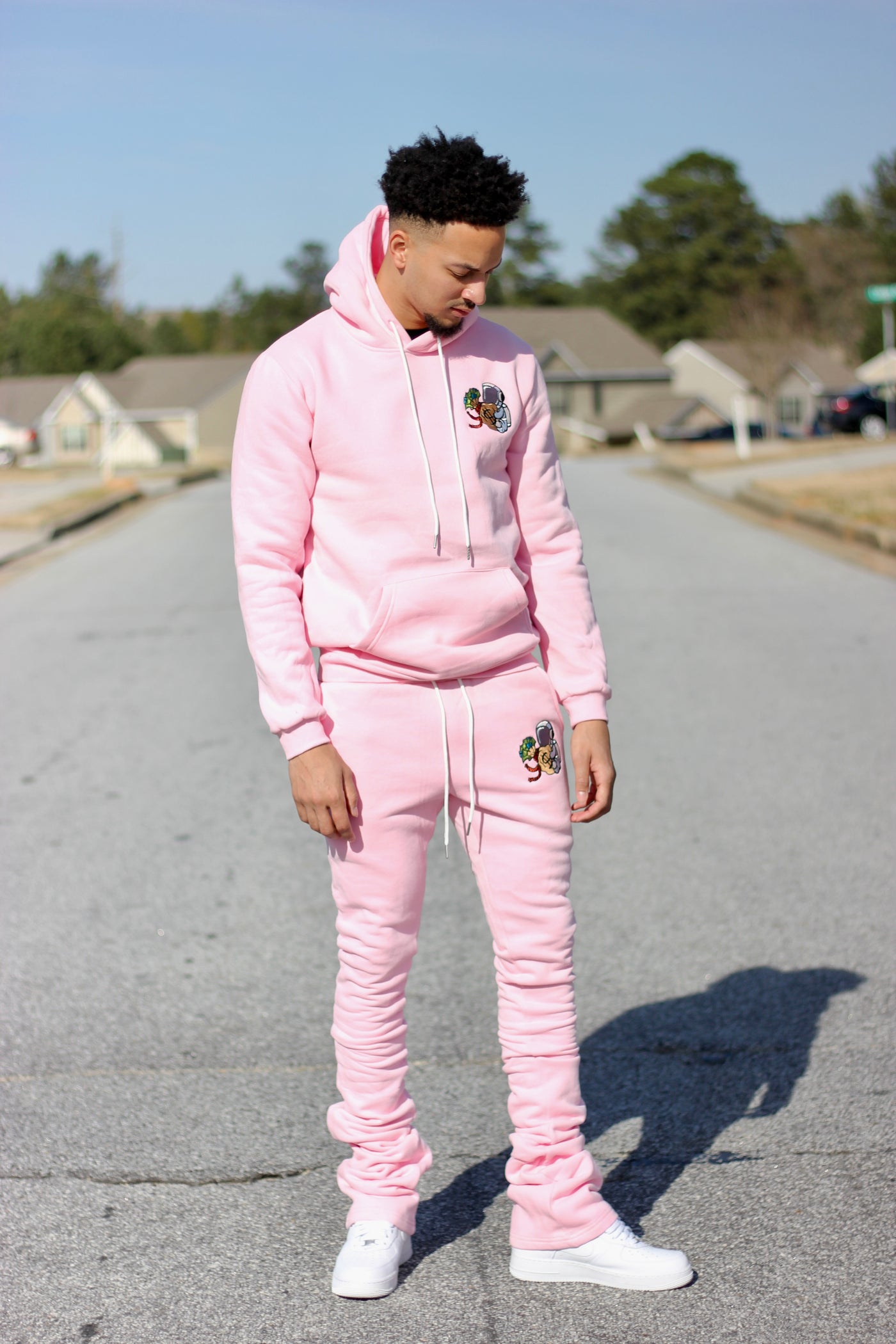 Pink Certified Steppers Stacked Jogger Set