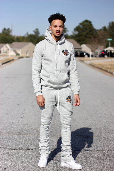 Grey Certified Steppers Stacked Jogger Set