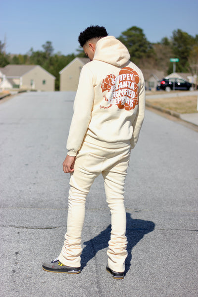 Cream Certified Steppers Stacked Jogger Set