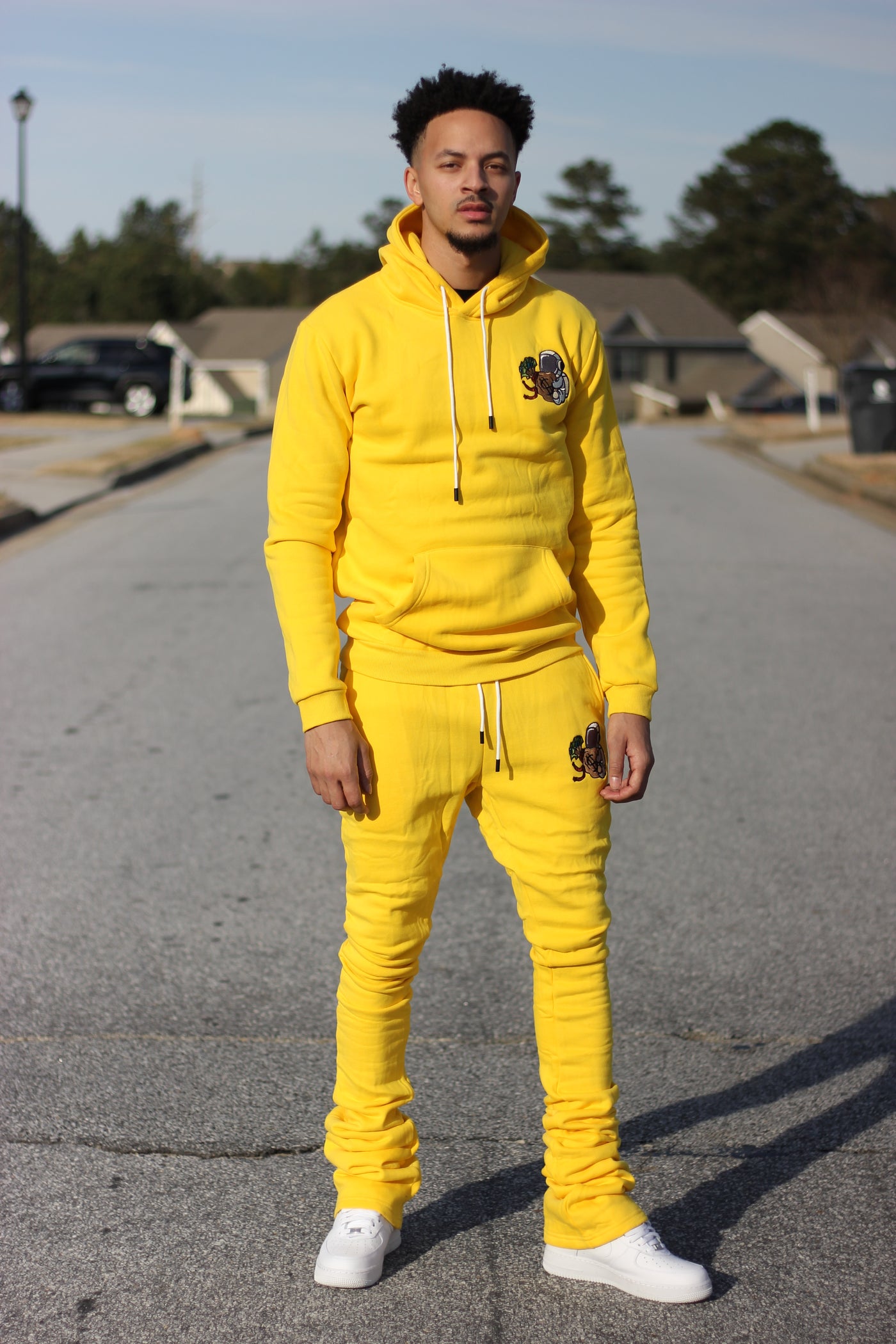 Yellow Certified Steppers Stacked Jogger Set