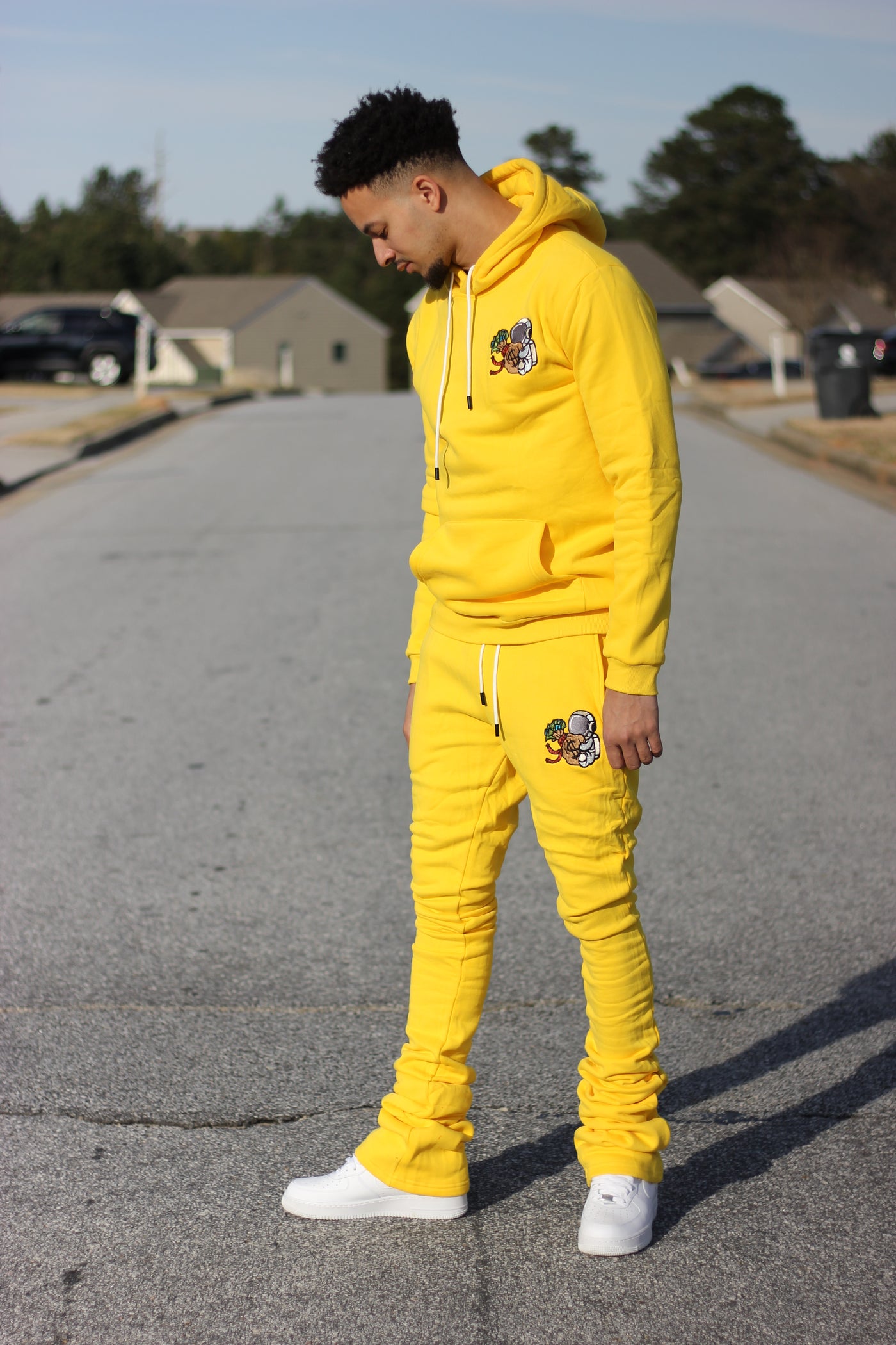 Yellow Certified Steppers Stacked Jogger Set