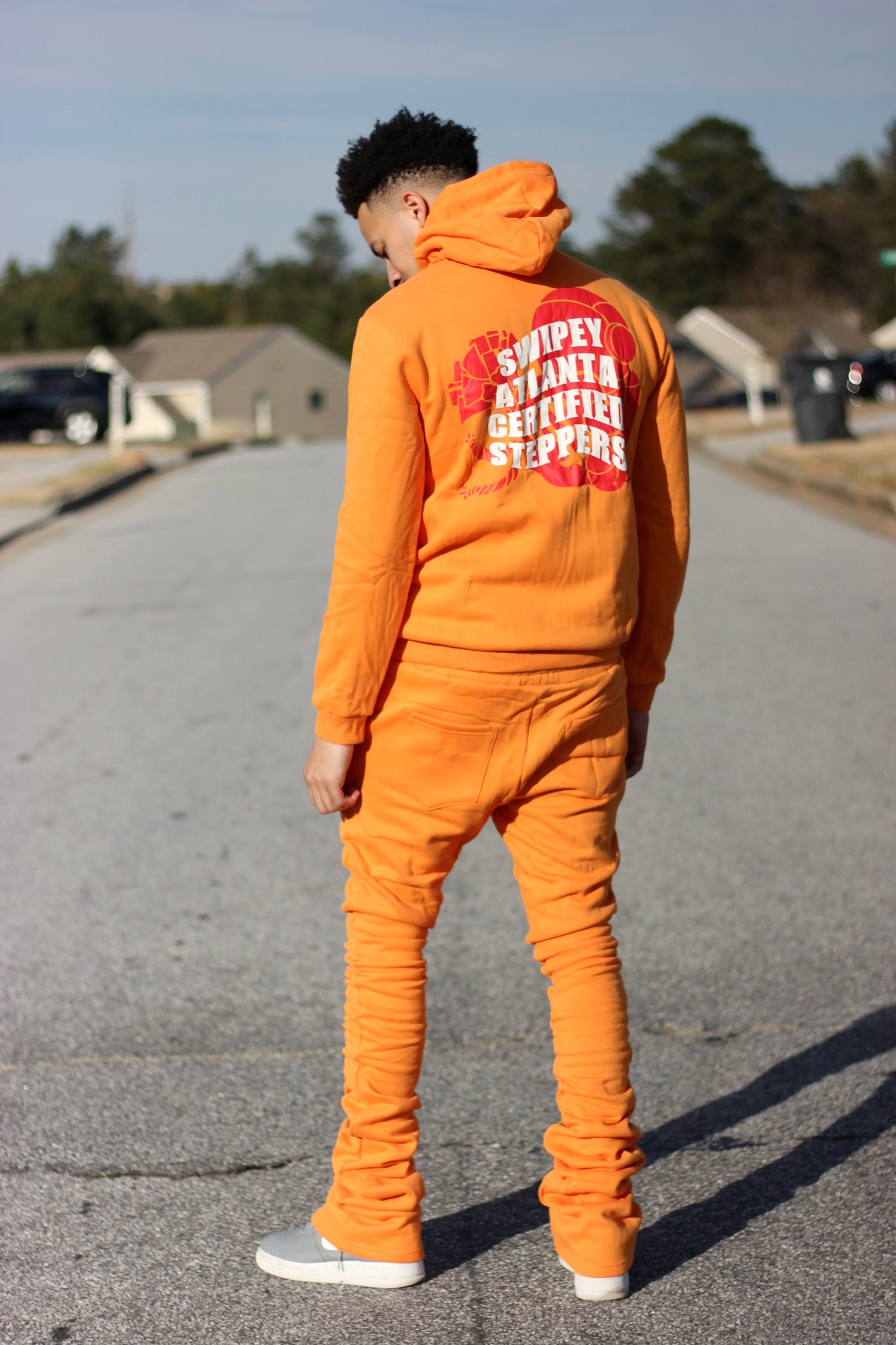 Orange Certified Steppers Stacked Jogger Set